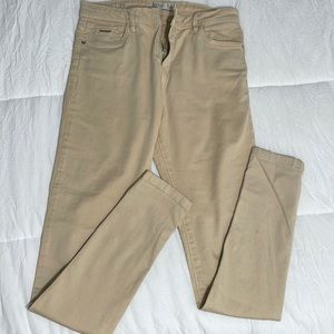 Bershka - skinny mid rise beige jeans
